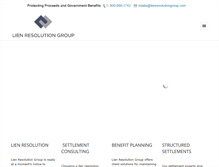 Tablet Screenshot of lienresolutiongroup.com